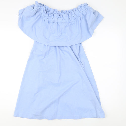 H&M Women's Blue Off Shoulder Dress Size 8