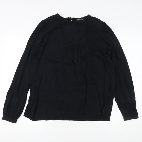 Marks and Spencer Women's Black Blouse Size 12