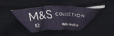 Marks and Spencer Women's Black Blouse Size 12