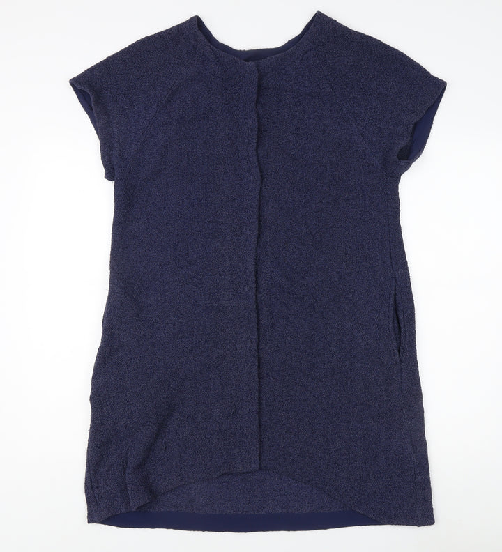 Masai Women's Blue Short Sleeve Knit Top - Size S