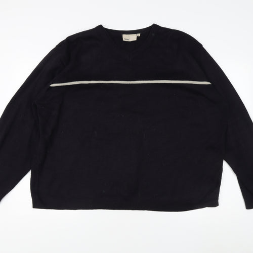 Zantos Men's Black XL V-Neck Pullover Jumper