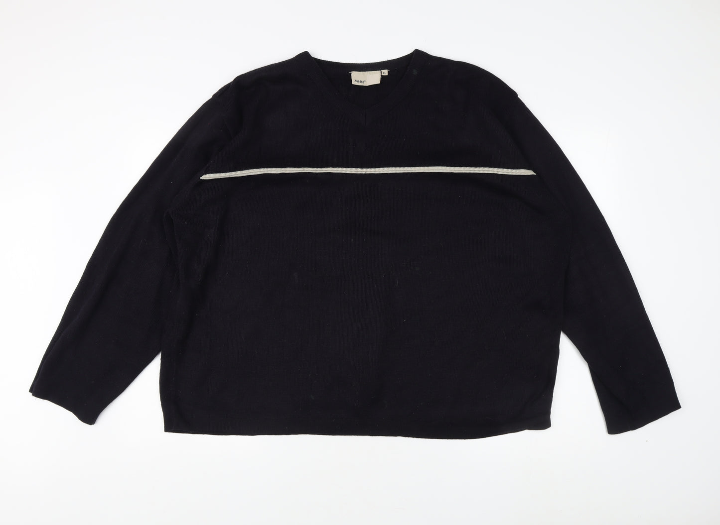 Zantos Men's Black XL V-Neck Pullover Jumper