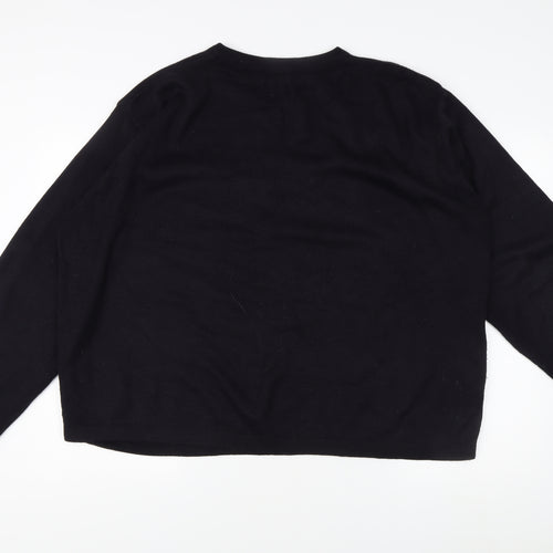 Zantos Men's Black XL V-Neck Pullover Jumper