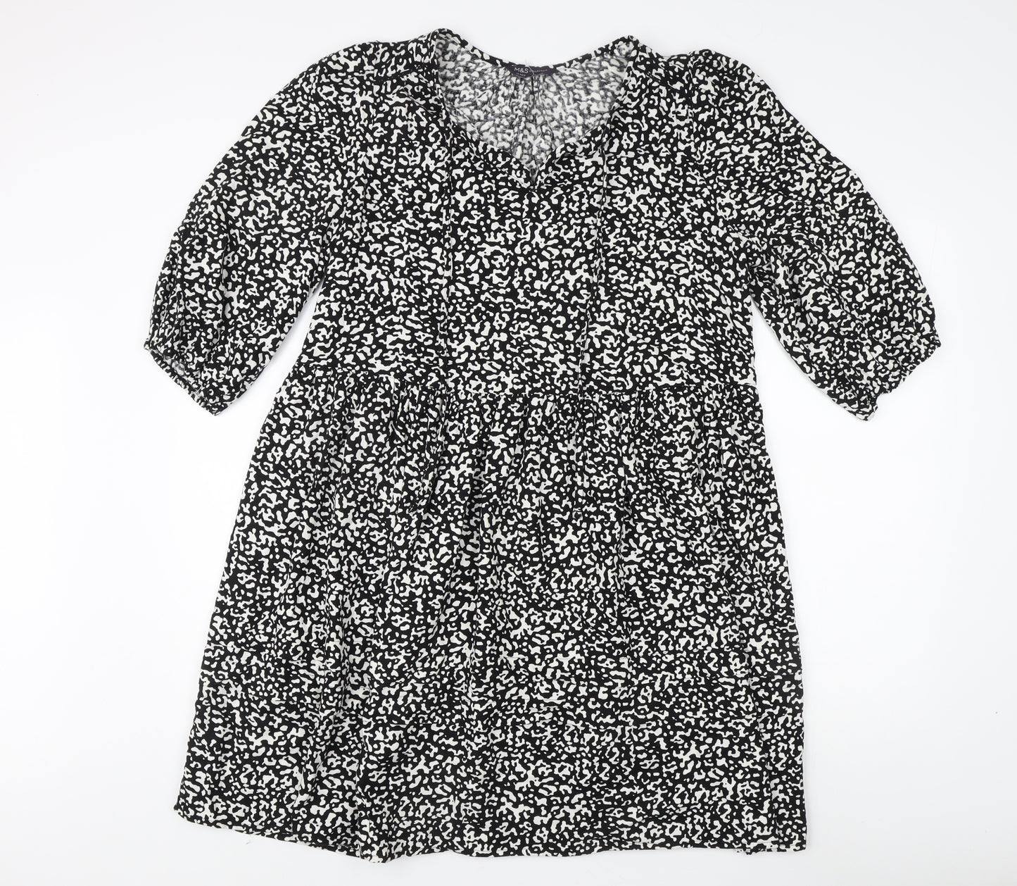 Marks and Spencer Women's Black Animal Print Dress