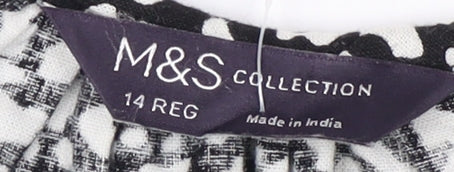 Marks and Spencer Women's Black Animal Print Dress