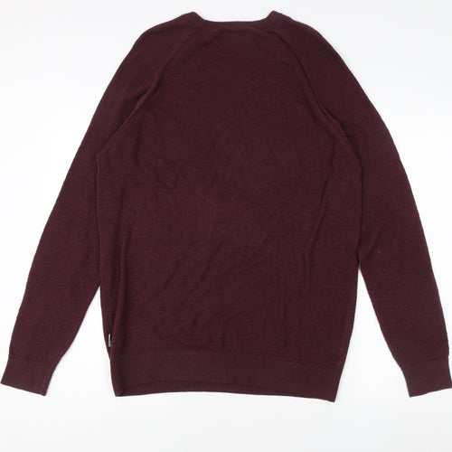 Peter Werth Men's Red XL Cotton Crew Neck Pullover Jumper