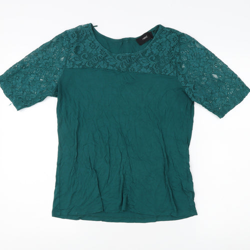 Next Women's Green Lace Blouse - Size 14, Casual Elegance