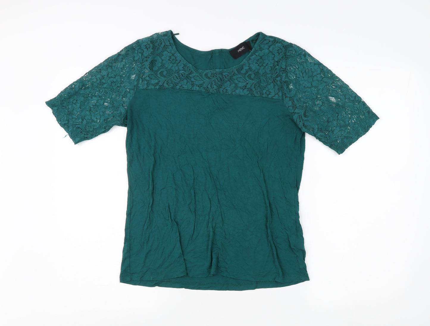 Next Women's Green Lace Blouse - Size 14, Casual Elegance