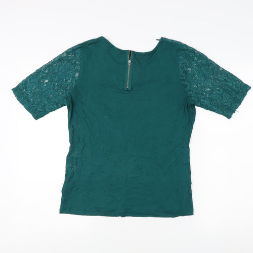 Next Women's Green Lace Blouse - Size 14, Casual Elegance
