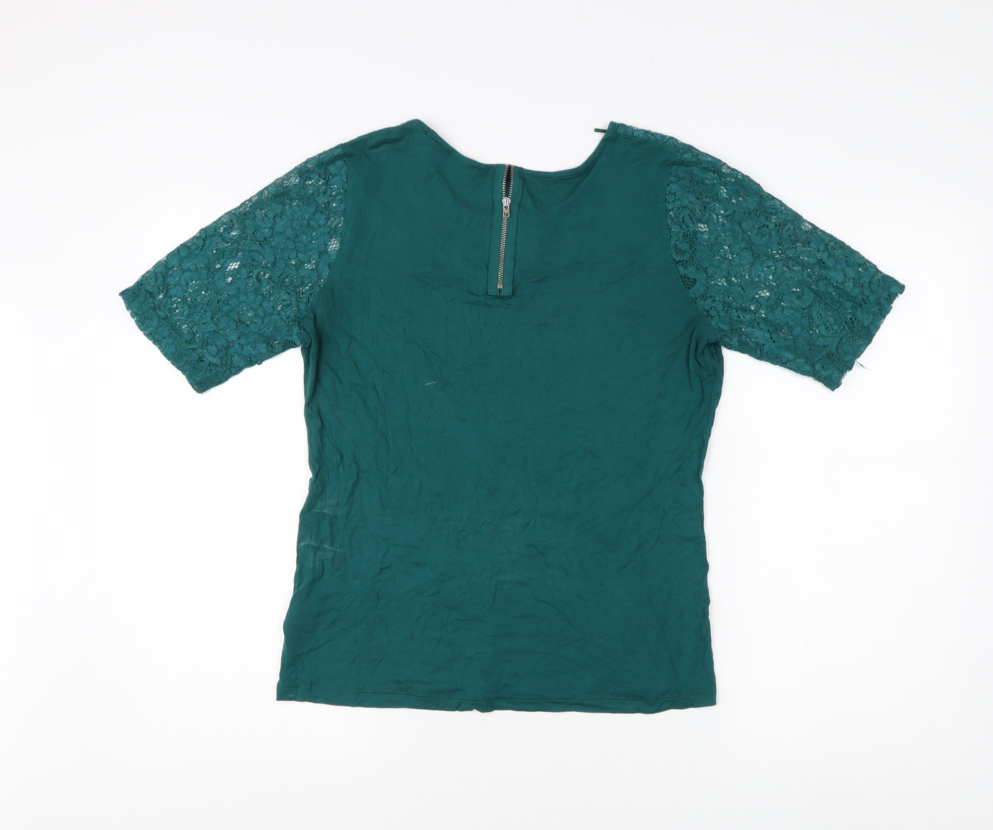Next Women's Green Lace Blouse - Size 14, Casual Elegance