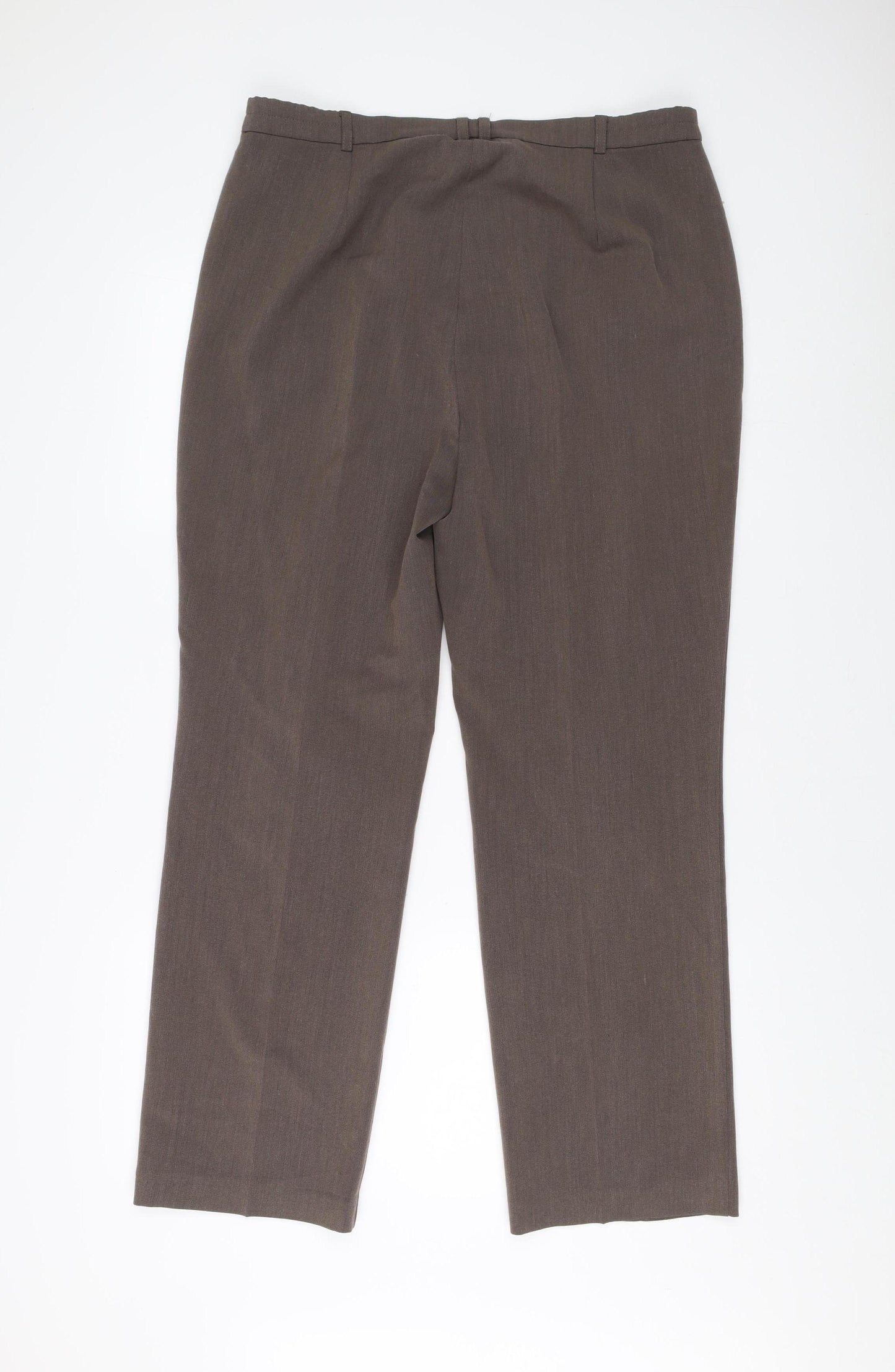 Marks and Spencer Women's Brown Straight Trousers 14
