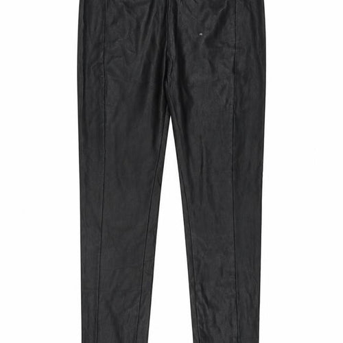 Next Petite Black Faux Leather Skinny Trousers