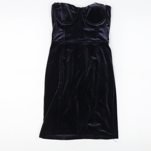 H&M Women's Black Bodycon Knee Length Dress Size 6