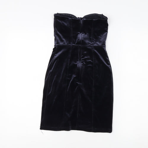 H&M Women's Black Bodycon Knee Length Dress Size 6