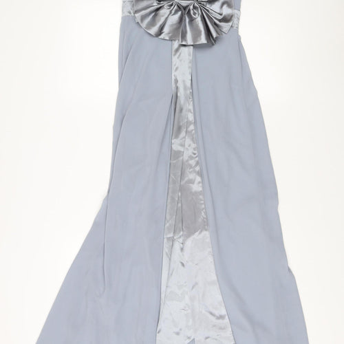 TFNC London Grey Sleeveless V-Neck Long Dress