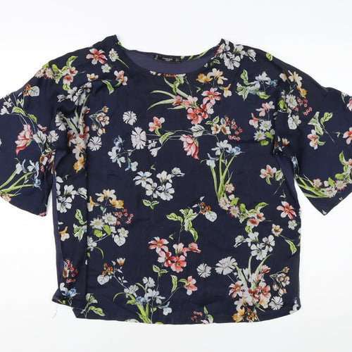 Mango Women's Floral Multicoloured Blouse Size 12