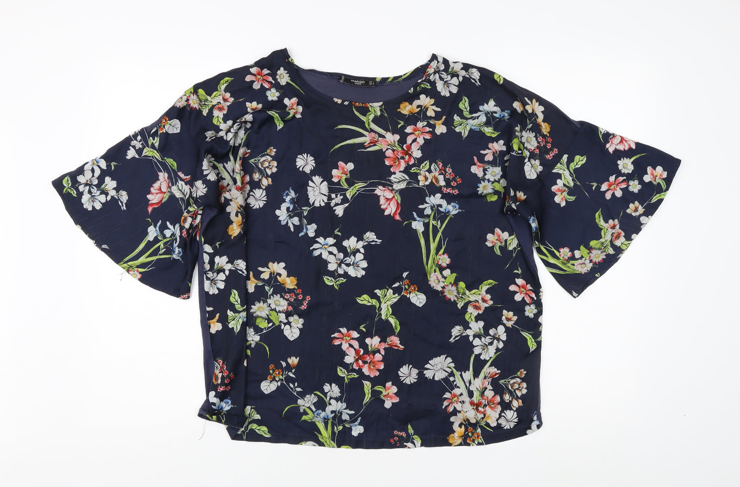 Mango Women's Floral Multicoloured Blouse Size 12