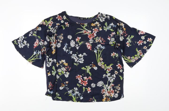 Mango Women's Floral Multicoloured Blouse Size 12