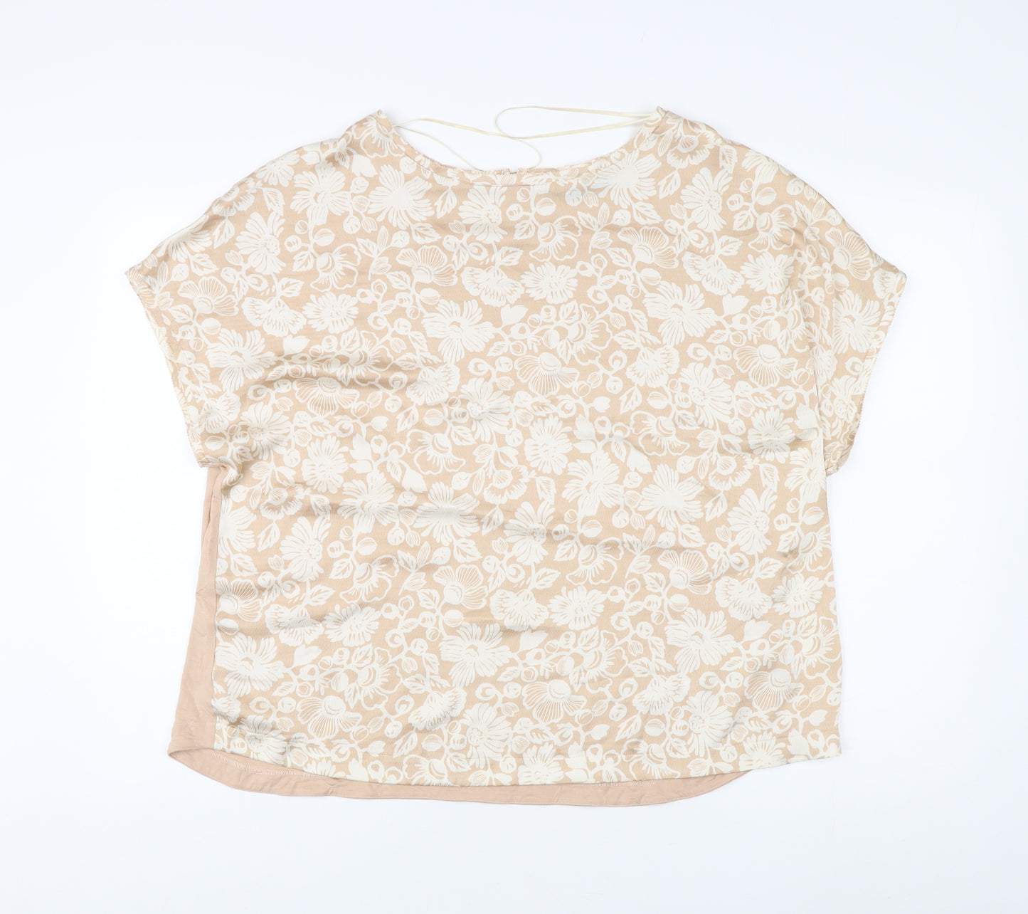 Marks and Spencer Women's Beige Floral Blouse Size 20