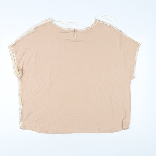 Marks and Spencer Women's Beige Floral Blouse Size 20