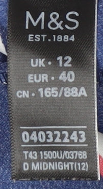 Marks and Spencer Women's Blue Striped Tunic, Size 12