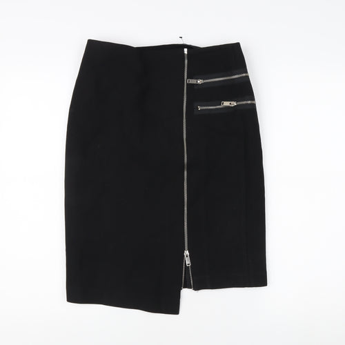 Zara Women's Black Pencil Skirt Size 6 - Elegant Workwear