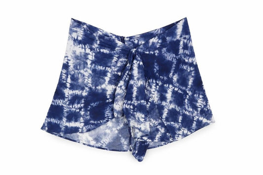 Front view of Bershka Women’s Blue Skirt, size UK 12, Viscose