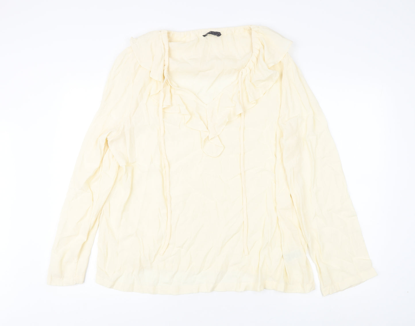 Marks and Spencer Women's Ivory Long Sleeve Top Size 16