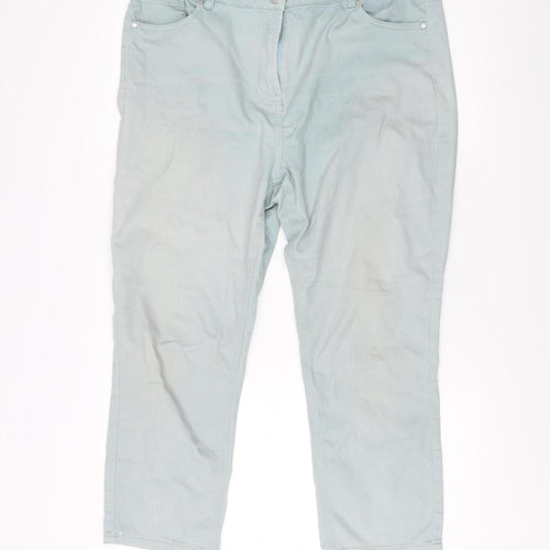 M&Co Women's 16 Green Jeans with Pockets