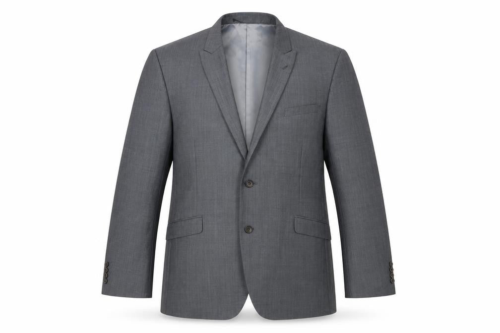 Front view of Fellini Men's Grey Blazer, size 48, Regular Fit