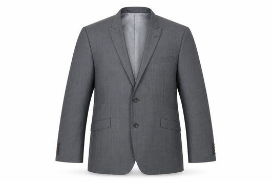 Front view of Fellini Men's Grey Blazer, size 48, Regular Fit