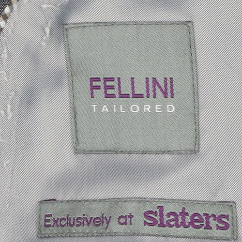Fellini Men's Grey Blazer Size 48 Regular Fit