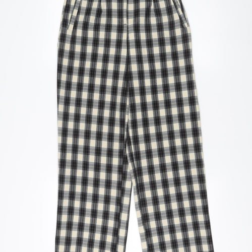 New Look Women's Black Check Trousers Size 8