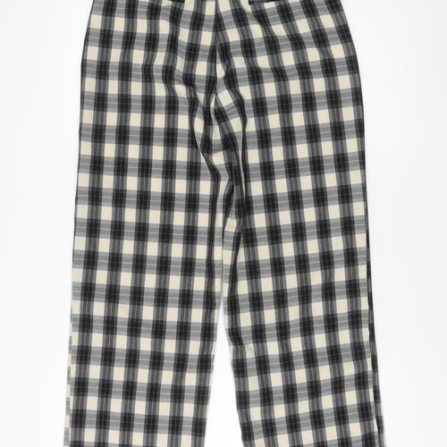 New Look Women's Black Check Trousers Size 8