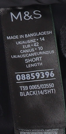 Marks and Spencer Women's Black Ankle Trousers Size 14