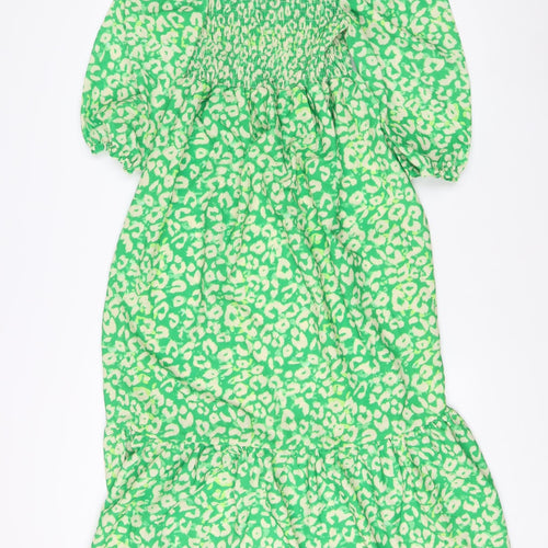 New Look Green Animal Print Maternity Dress 10