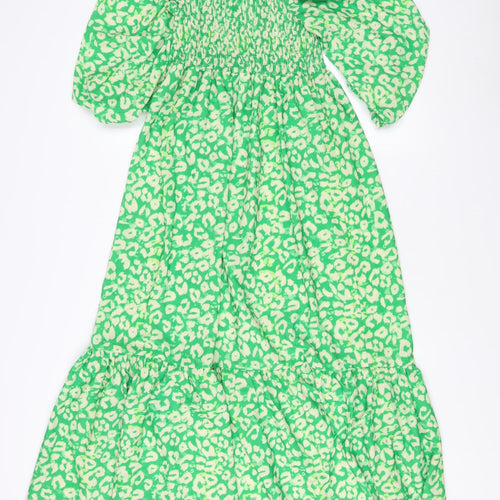 New Look Green Animal Print Maternity Dress 10