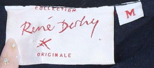 René Derhy Women’s Black Embroidered Blouse M