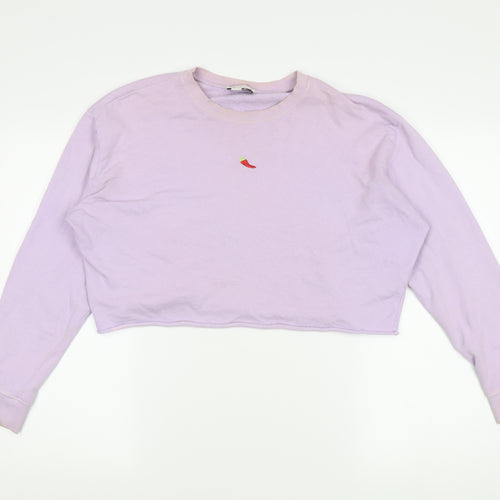 Topshop Women's Purple Petite Size 10 Sweatshirt