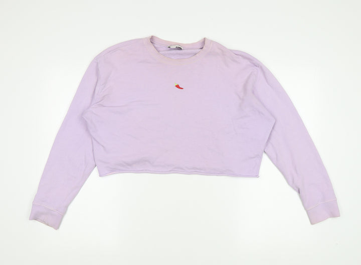Topshop Women's Purple Petite Size 10 Sweatshirt