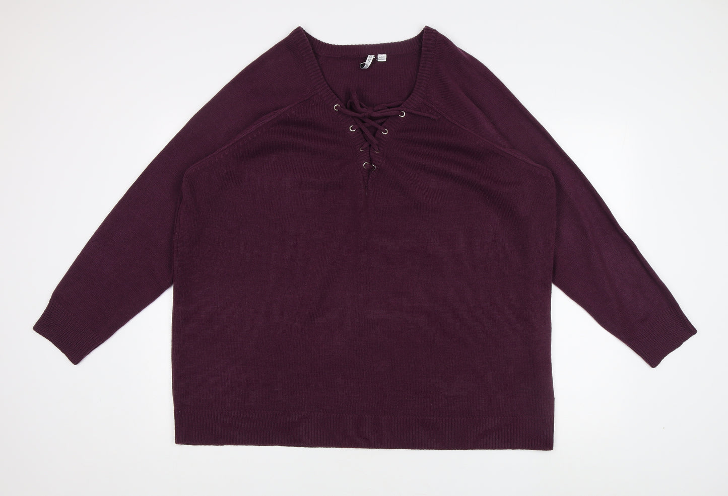 Capsule Women's Jumper, Plum, Size L, Raglan Sleeve