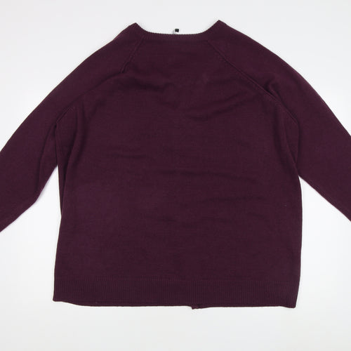 Capsule Women's Jumper, Plum, Size L, Raglan Sleeve