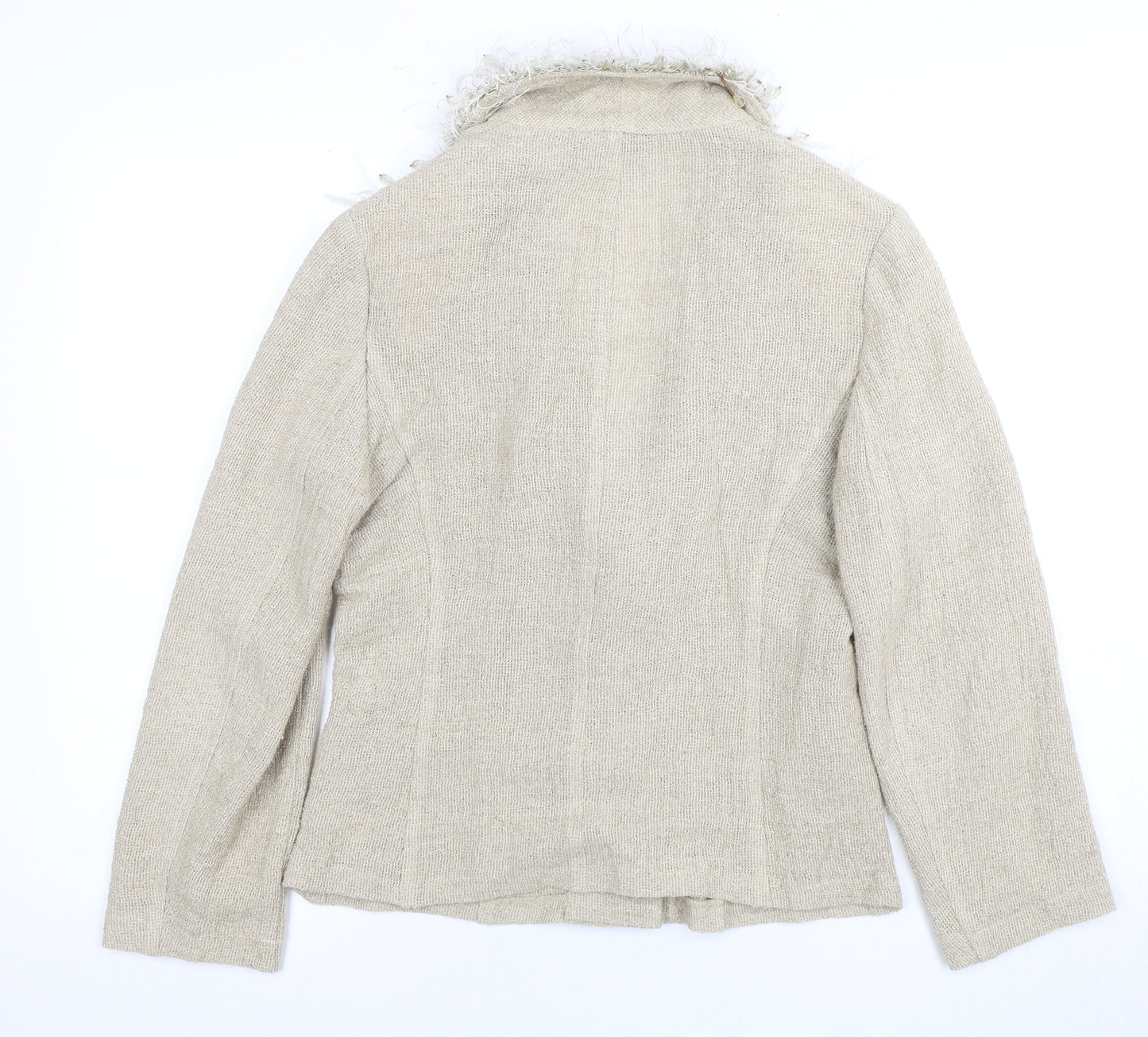Aria Women's Beige Linen Blazer Size 10