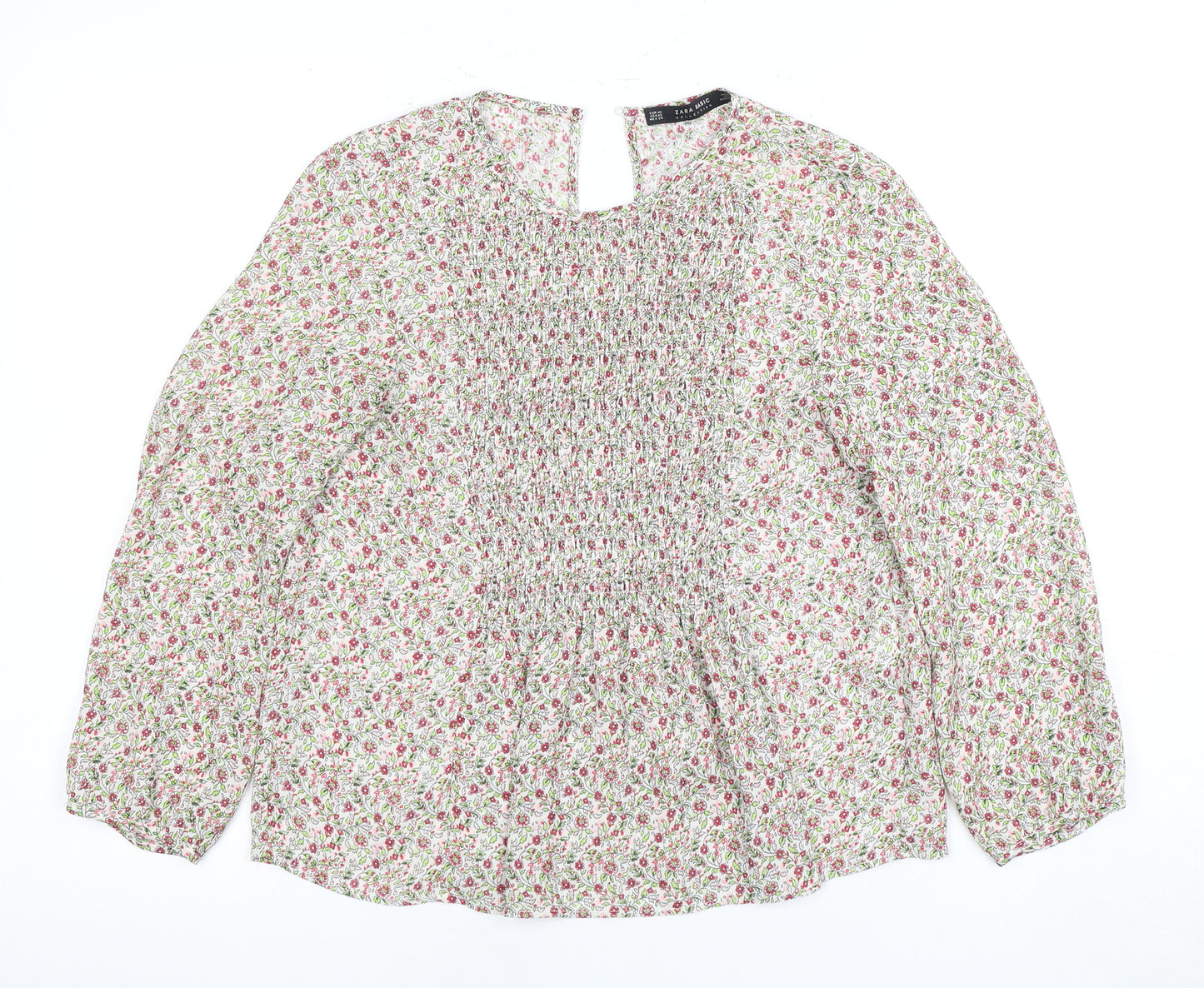 Zara Basic Women's Floral Long Sleeve Blouse XS