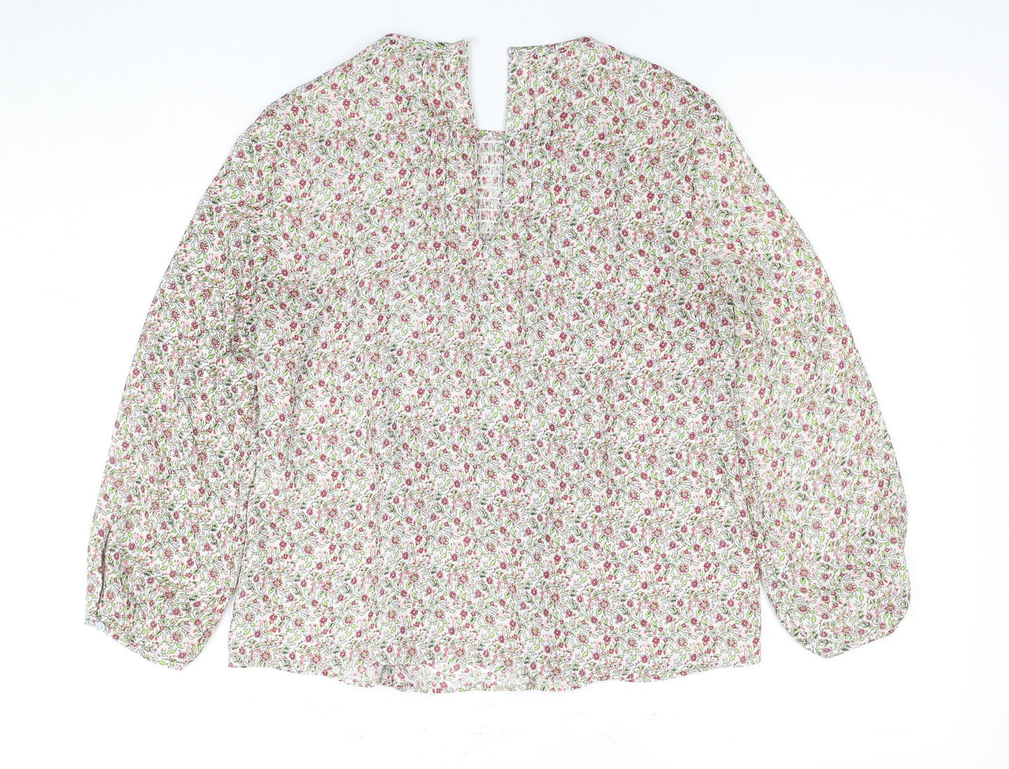 Zara Basic Women's Floral Long Sleeve Blouse XS