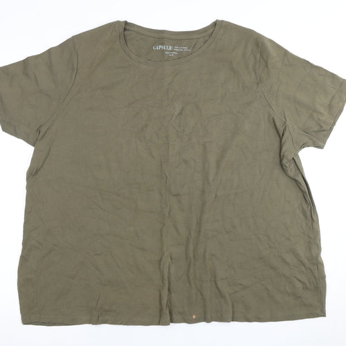 Capsule Women's Green Relaxed T-Shirt Size 4
