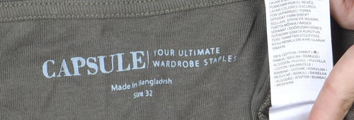 Capsule Women's Green Relaxed T-Shirt Size 4