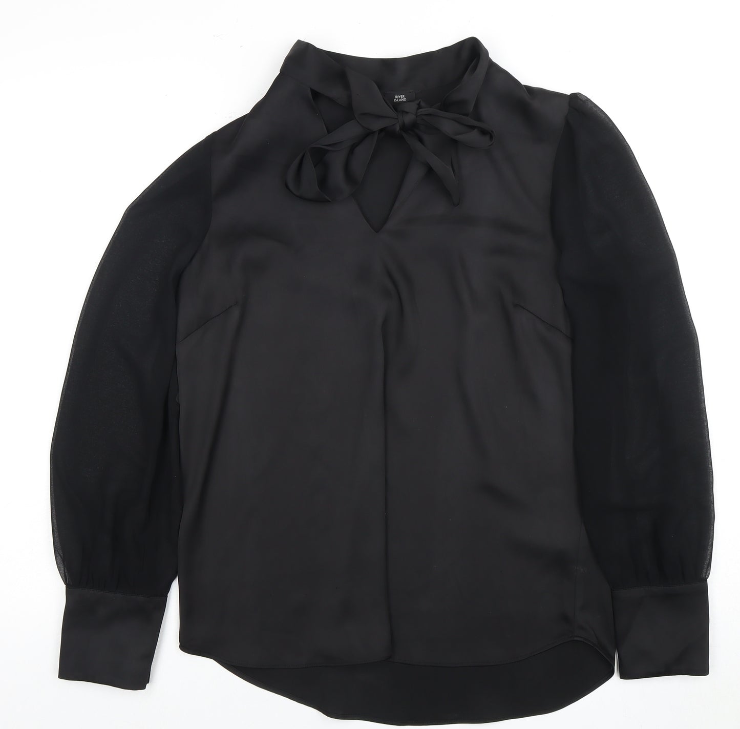 River Island Black Blouse for Women, Size 12, Long Sleeve
