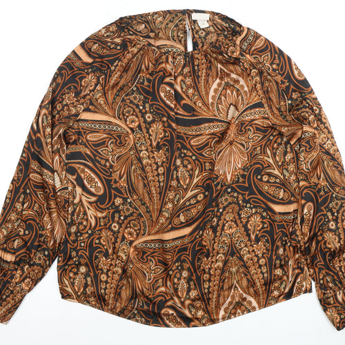 H&M Women’s Multicoloured Paisley Blouse Size 10