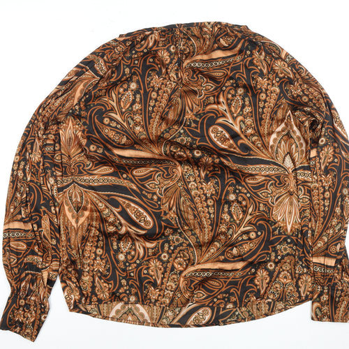 H&M Women’s Multicoloured Paisley Blouse Size 10